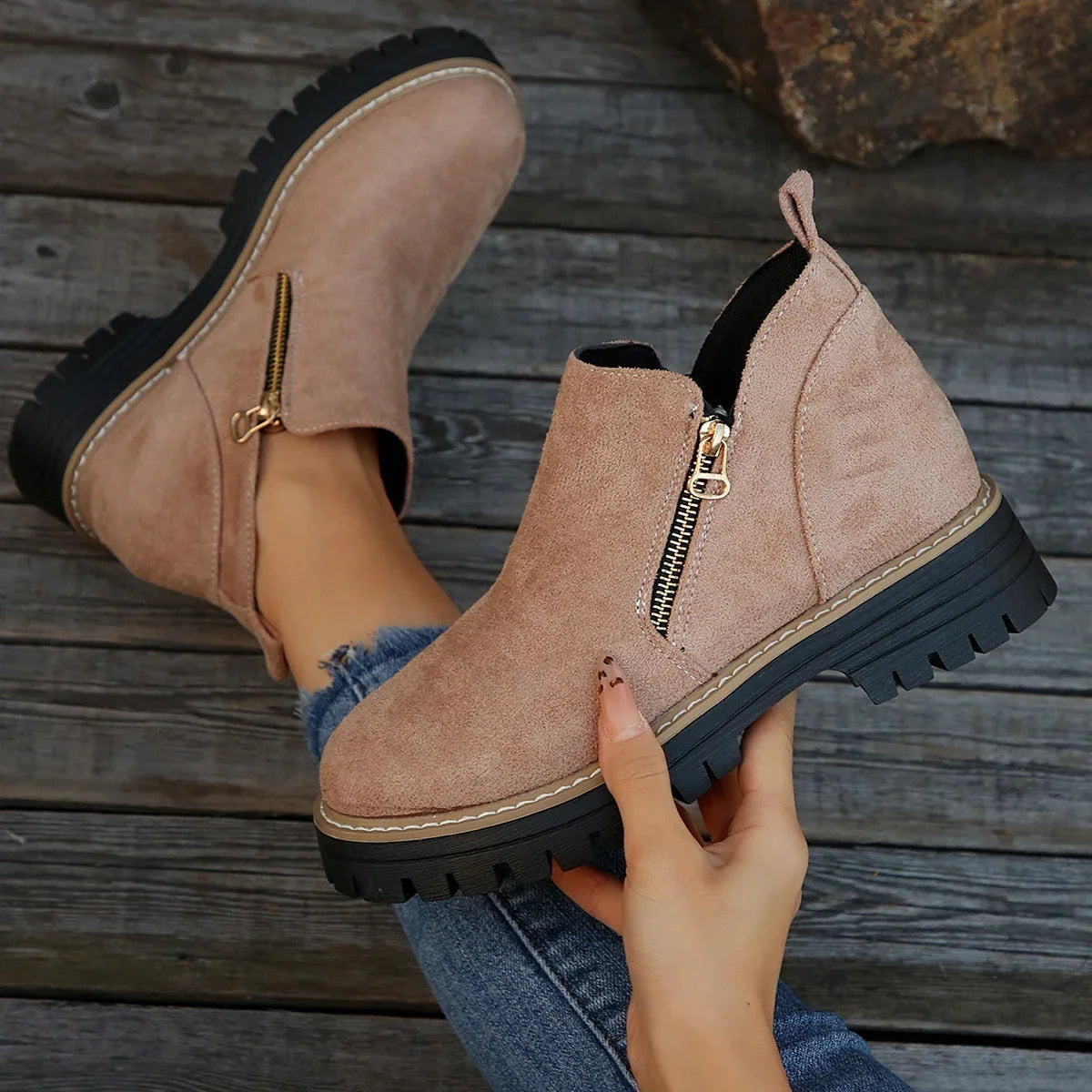 Women's Ankle Boots | Waterproof Upper, Side Zip, Non-Slip Sole 11