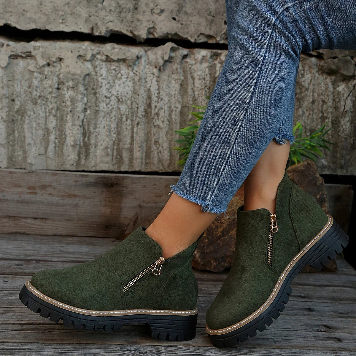 Women's Ankle Boots | Waterproof Upper, Side Zip, Non-Slip Sole 9