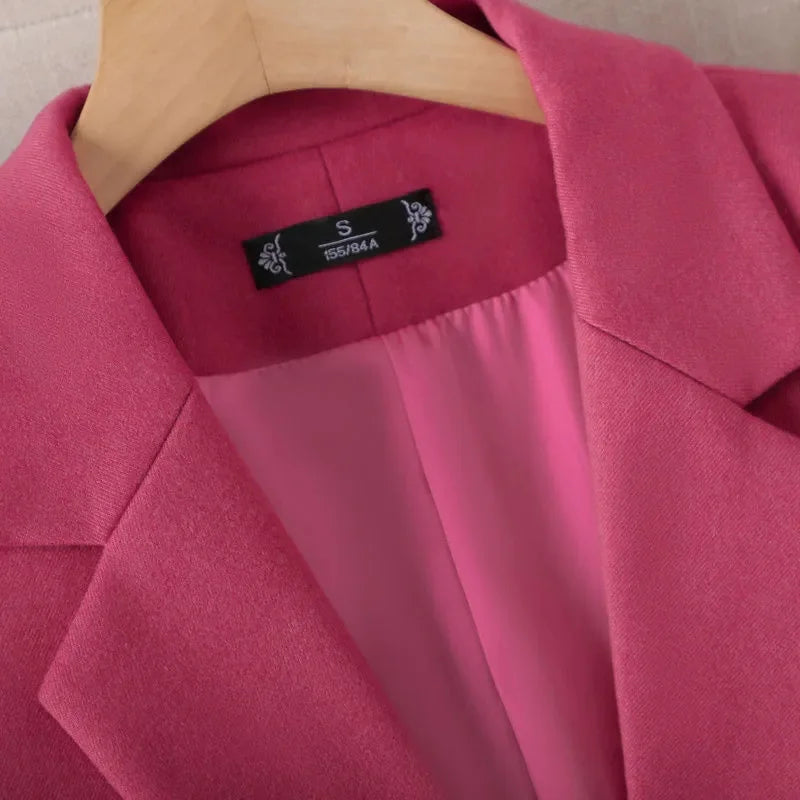 Women's Black Blazer | Tailored Fit, Tie Belt, Stand Collar 4