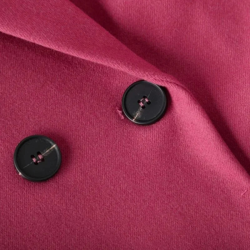 Women's Black Blazer | Tailored Fit, Tie Belt, Stand Collar 5