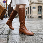 Women's Black Knee High Boots | Sleek Riding Style, Low Block Heel 0