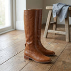 Women's Black Knee High Boots | Sleek Riding Style, Low Block Heel 1