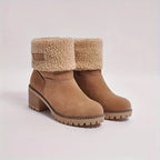Women's Black Winter Boots | Faux Fur Lined, Flat Sole, Warm Comfort 0
