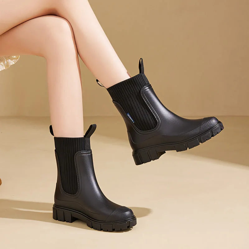 Women's Chelsea Boots | Waterproof Mid-Calf with Arch Support 10