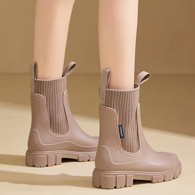 Women's Chelsea Boots | Waterproof Mid-Calf with Arch Support 8