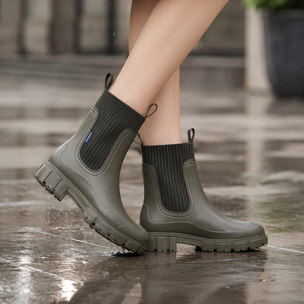 Women's Chelsea Rain Boots | Waterproof, Non-Slip, Slip-On Ankle Design 1