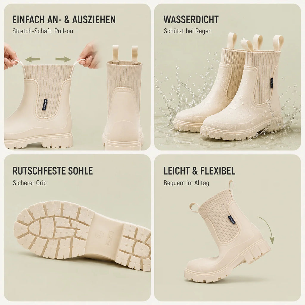 Women's Chelsea Rain Boots | Waterproof, Non-Slip, Slip-On Ankle Design 4