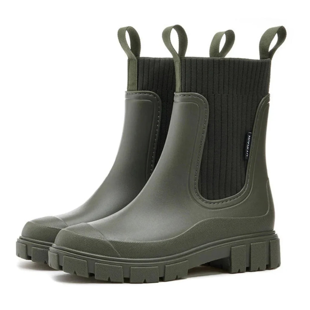 Women's Chelsea Rain Boots | Waterproof, Non-Slip, Slip-On Ankle Design 9
