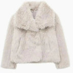 Women's Cropped Faux Fur Jacket | Soft Texture, Relaxed Fit, Open Front 6