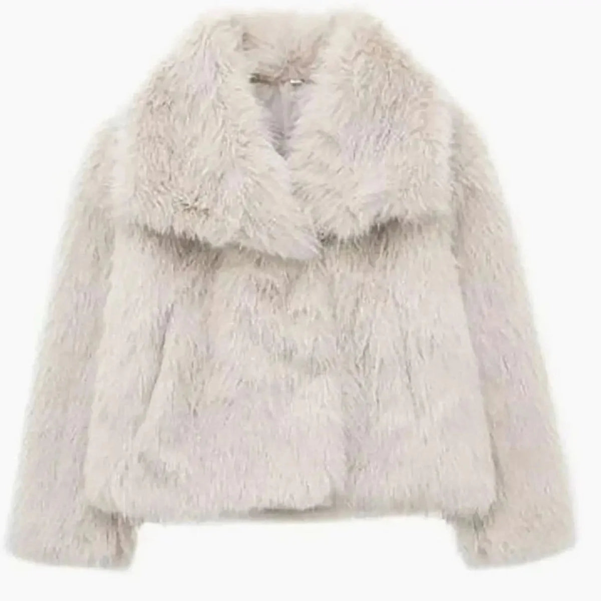 Women's Cropped Faux Fur Jacket | Soft Texture, Relaxed Fit, Open Front 6
