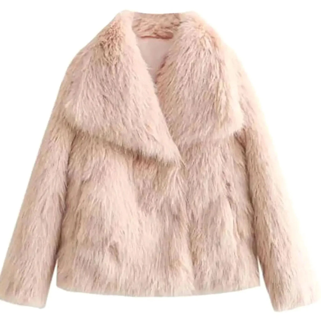 Women's Cropped Faux Fur Jacket | Soft Texture, Relaxed Fit, Open Front 7