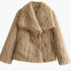 Women's Cropped Faux Fur Jacket | Soft Texture, Relaxed Fit, Open Front 8