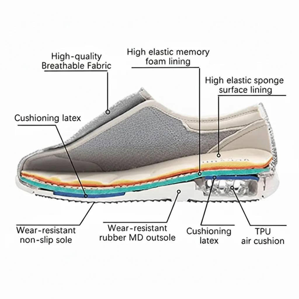Women's Diabetic Shoes | Extra Wide, Memory Foam Insole, Zero-Drop Design 5