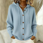 Women's Hooded Cardigan | Soft Knit, Relaxed Fit, Button Front 1