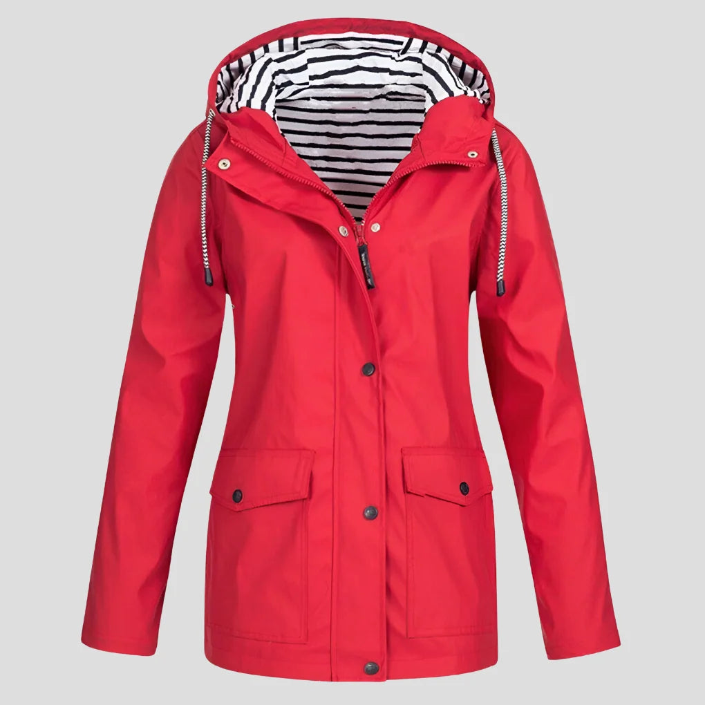 Women's Insulated Waterproof Jacket | Adjustable Hood, Windproof, Relaxed Fit 4