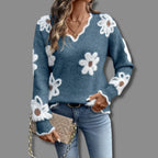 Women's Jumper | V-Neck, Floral Design, Soft Fabric 5
