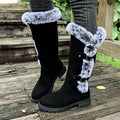 Women's Knee High Boots | Faux Suede, Plush Lining, Buckle Detail 0