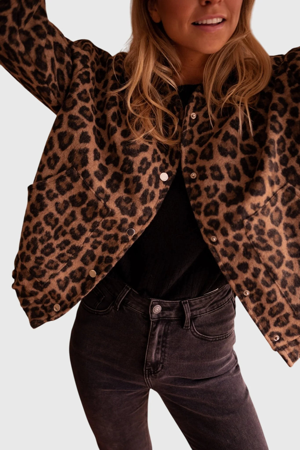 Women's Leopard Print Jacket | Lightweight, Tailored Fit, Versatile Style 2