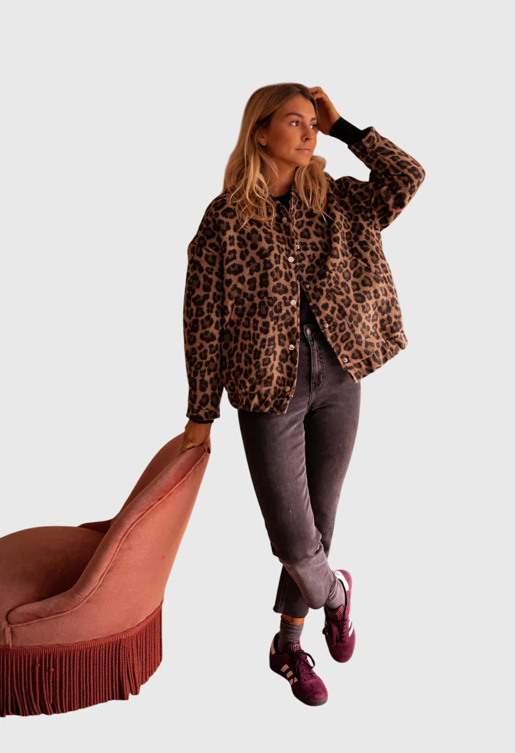 Women's Leopard Print Jacket | Lightweight, Tailored Fit, Versatile Style 4