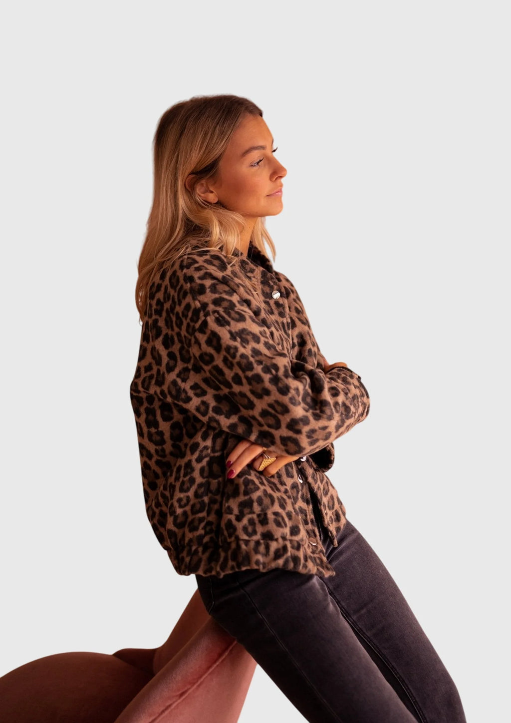Women's Leopard Print Jacket | Lightweight, Tailored Fit, Versatile Style 8