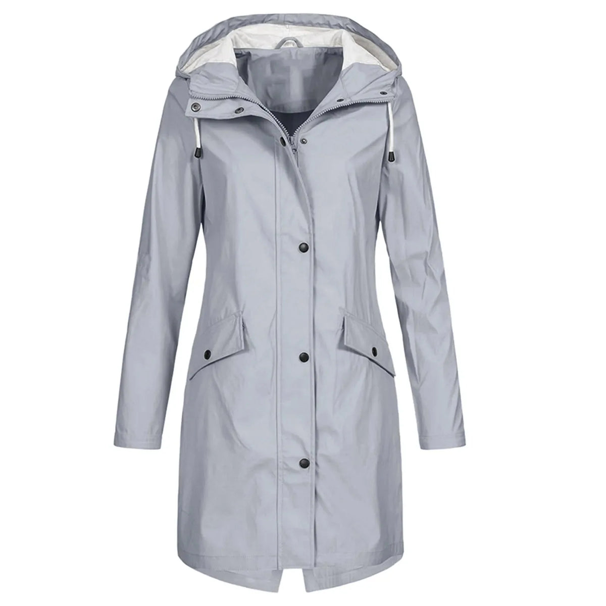 Women's Long Waterproof Coat | Hooded, Loose Fit, Waterproof Polyester 2