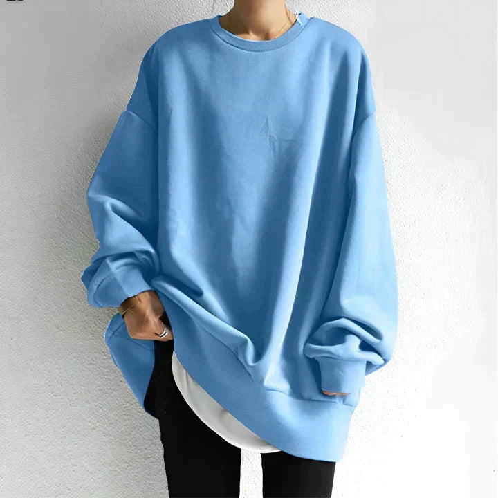 Women's Oversized Sweater | Crew Neck, Tunic Length, Relaxed Fit 4