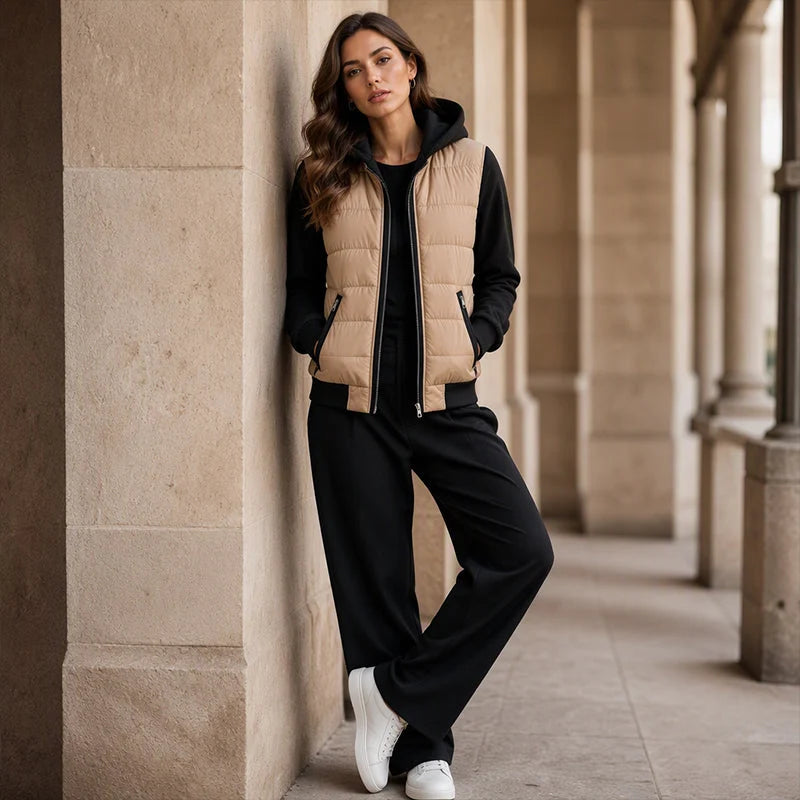 Women's Puffer Jacket | Color-Block Design, Warm Insulation, Adjustable Hood 7