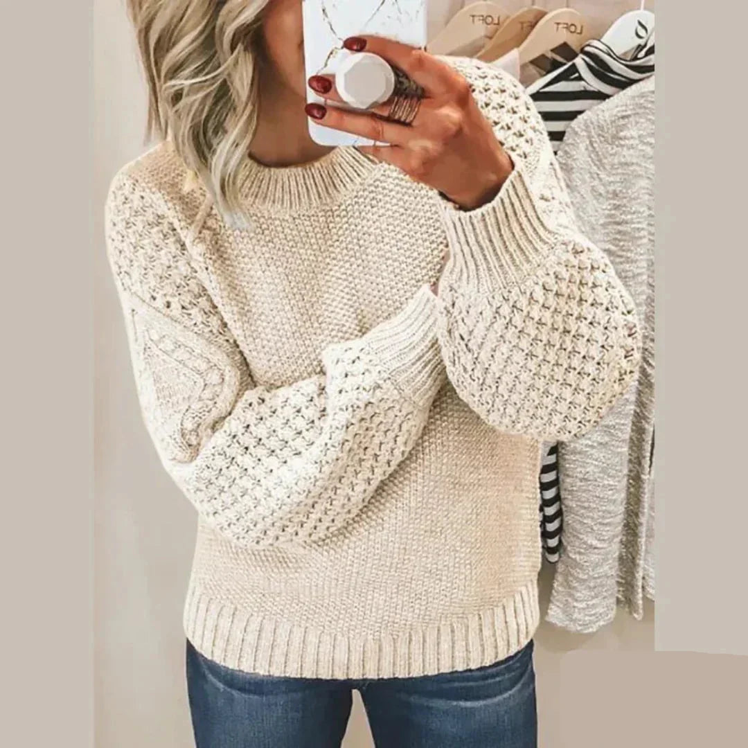 Women's Pullover Sweater | Soft Wool, Classic Long Sleeve Design 1