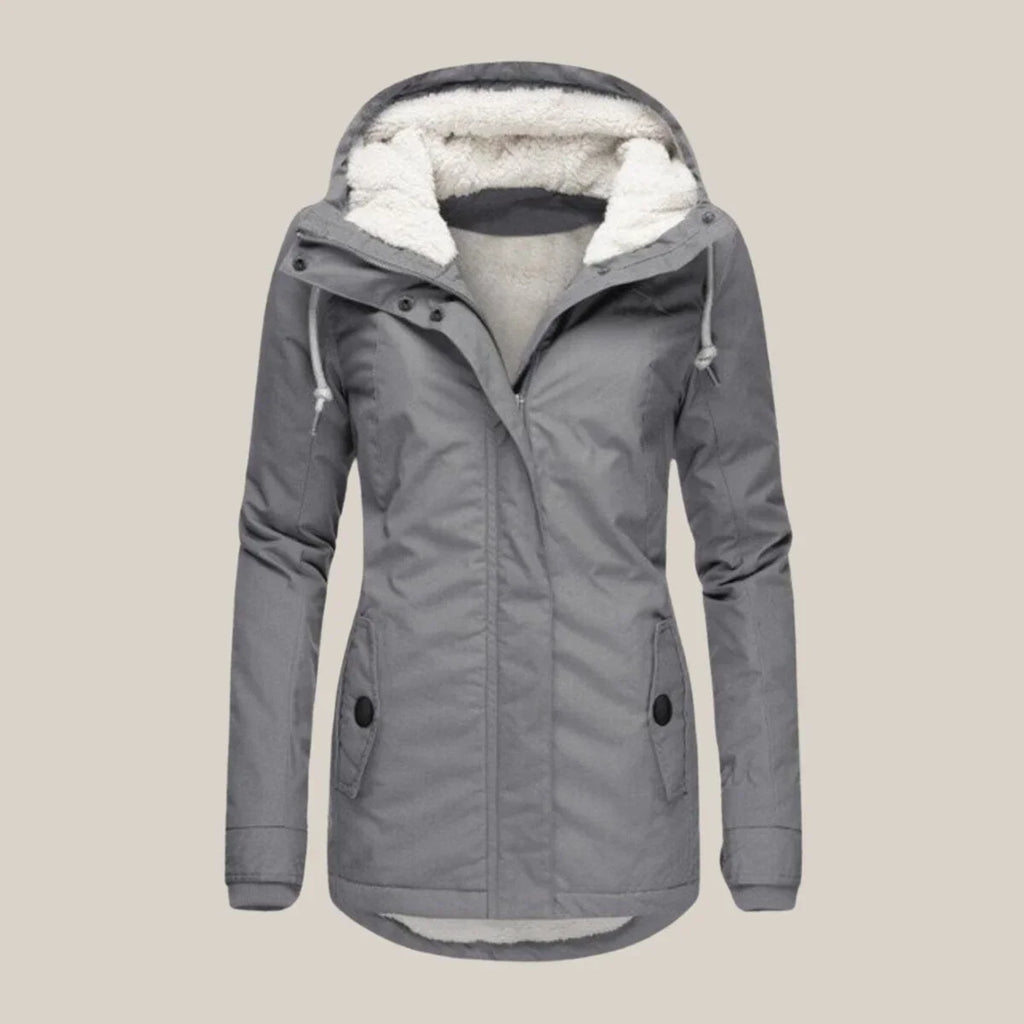 Women's Quilted Jacket | Sherpa-Lined Winter Coat with Adjustable Hood 1