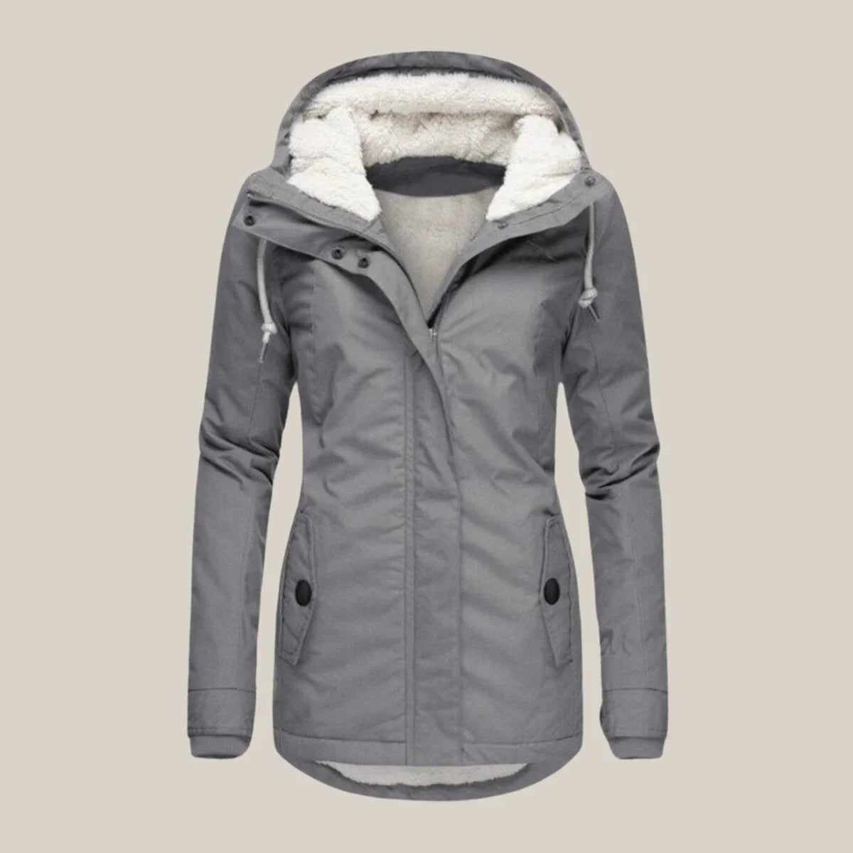 Women's Quilted Jacket | Sherpa-Lined Winter Coat with Adjustable Hood 1
