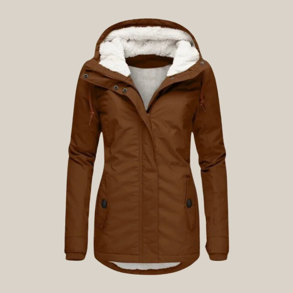 Women's Quilted Jacket | Sherpa-Lined Winter Coat with Adjustable Hood 4