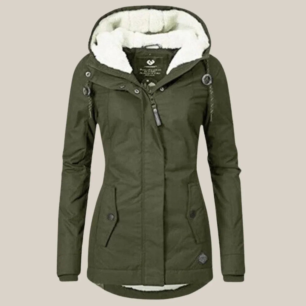 Women's Quilted Jacket | Sherpa-Lined Winter Coat with Adjustable Hood 6