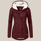 Women's Quilted Jacket | Sherpa-Lined Winter Coat with Adjustable Hood 7