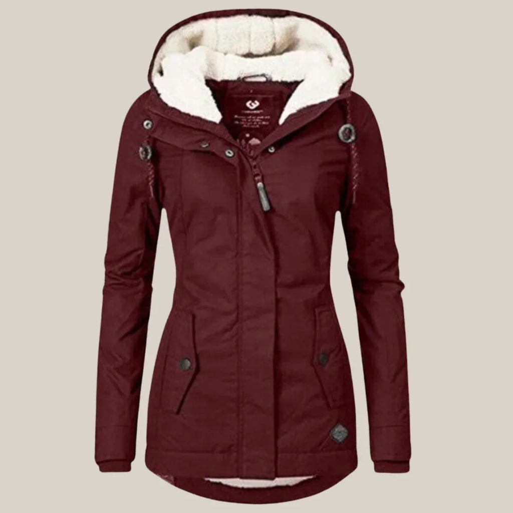 Women's Quilted Jacket | Sherpa-Lined Winter Coat with Adjustable Hood 9