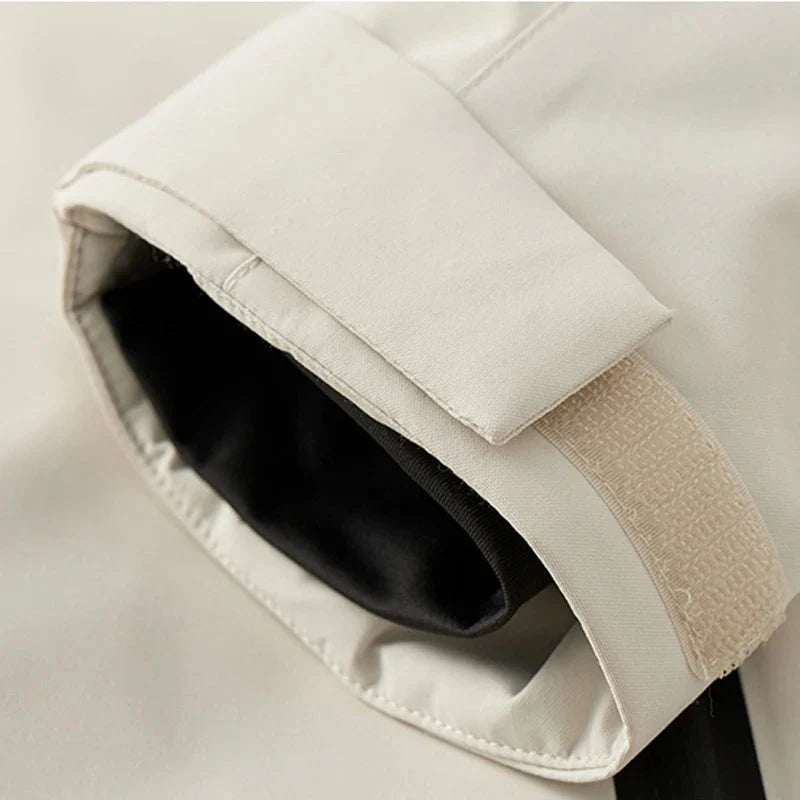 Women's Quilted Outdoor Jacket | Water-Resistant, Detachable Hood, Stylish Pink Panels 6