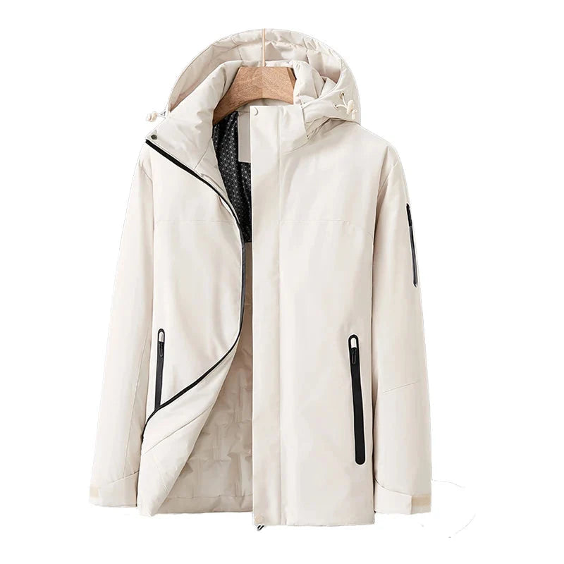 Women's Quilted Outdoor Jacket | Water-Resistant, Detachable Hood, Stylish Pink Panels 9