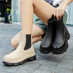 Women's Rain Boots | Lightweight Waterproof Rubber Mid-Height Platform Sole 6