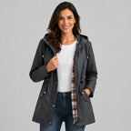 Women's Raincoat | Hooded, Waterproof, Adjustable Drawstring Waist 2