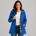 Women's Raincoat | Hooded, Waterproof, Adjustable Drawstring Waist 6