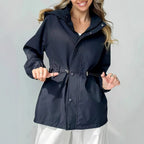 Women's Raincoat | Oversized Hooded Design, Water-Resistant, Roomy Fit for Layering 3