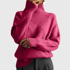 Women's Roll Neck Jumper | Soft Knit, Geometric Pattern, Cozy Warmth 1