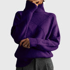Women's Roll Neck Jumper | Soft Knit, Geometric Pattern, Cozy Warmth 12