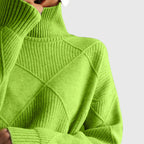 Women's Roll Neck Jumper | Soft Knit, Geometric Pattern, Cozy Warmth 9