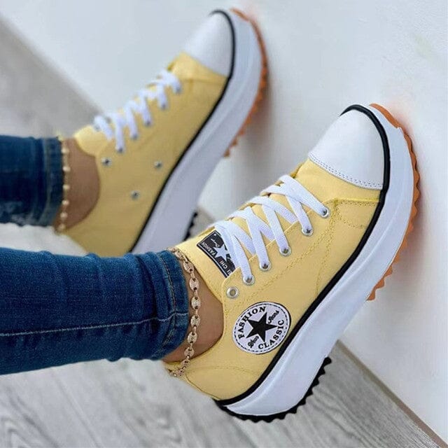 Women's Sneakers | Platform Canvas, Lace-Up Design, Structured Sole 3