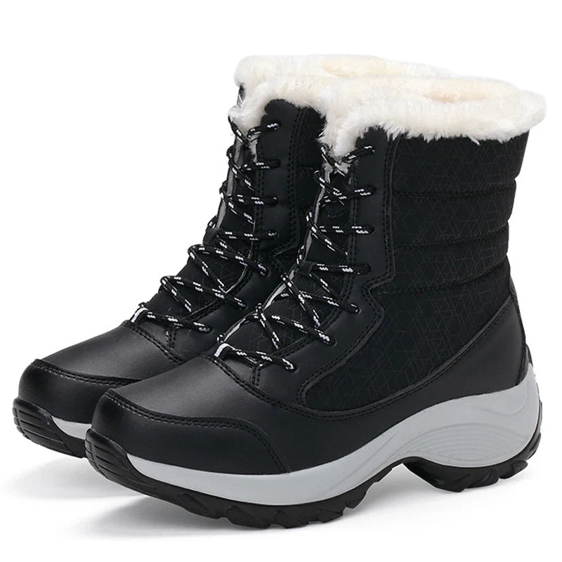 Women's Snow Boots | Waterproof, Faux Fur Lined, Wedge Sole 0