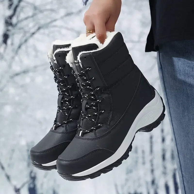 Women's Snow Boots | Waterproof, Faux Fur Lined, Wedge Sole 1