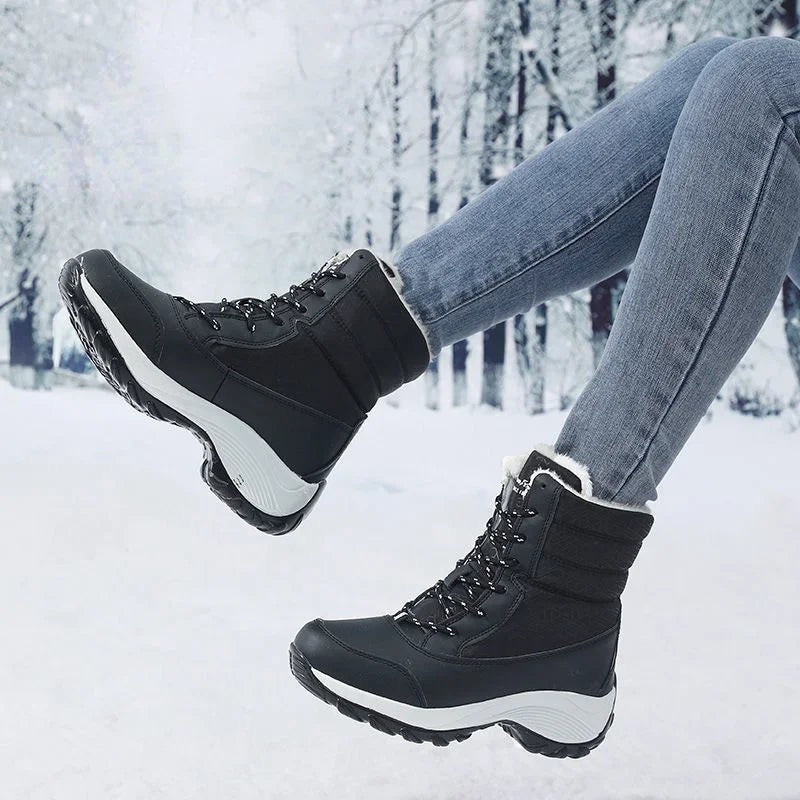 Women's Snow Boots | Waterproof, Faux Fur Lined, Wedge Sole 3