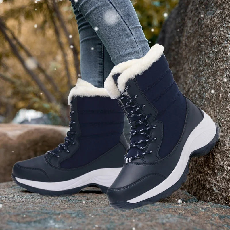 Women's Snow Boots | Waterproof, Faux Fur Lined, Wedge Sole 4