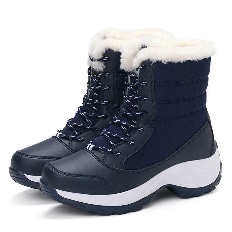 Women's Snow Boots | Waterproof, Faux Fur Lined, Wedge Sole 7