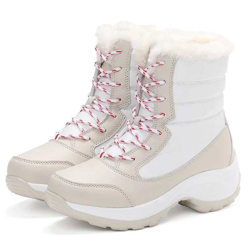 Women's Snow Boots | Waterproof, Faux Fur Lined, Wedge Sole 9